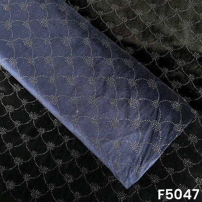Glitter Work Velvet Fabric-F5047