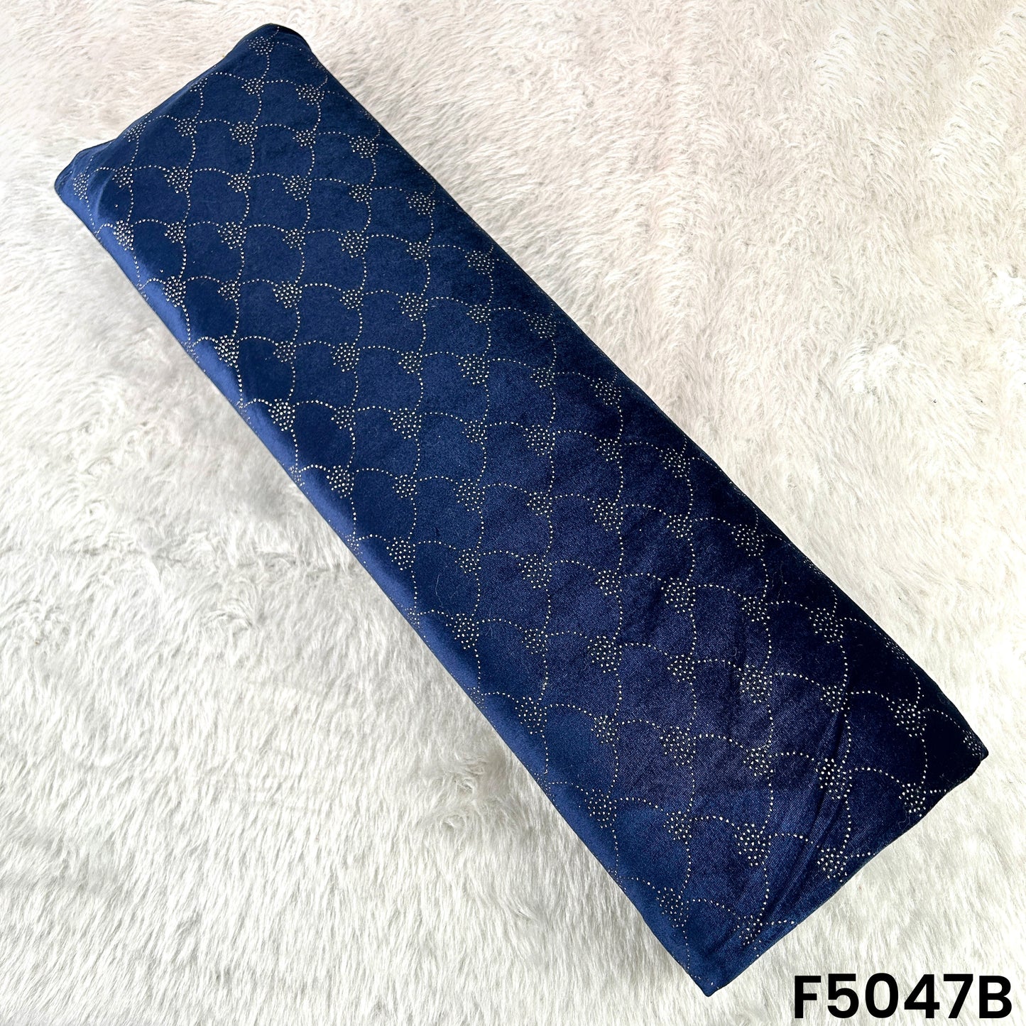 Glitter Work Velvet Fabric-F5047