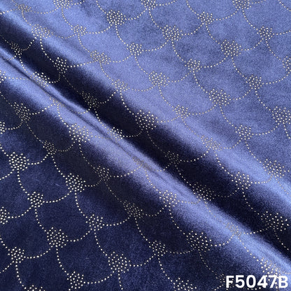 Glitter Work Velvet Fabric-F5047