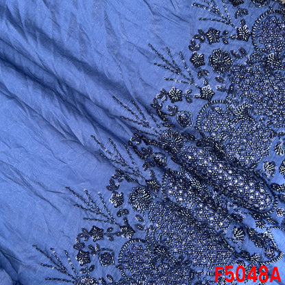 Cut Dana Thread Sequins Work Denim Fabric-F5048