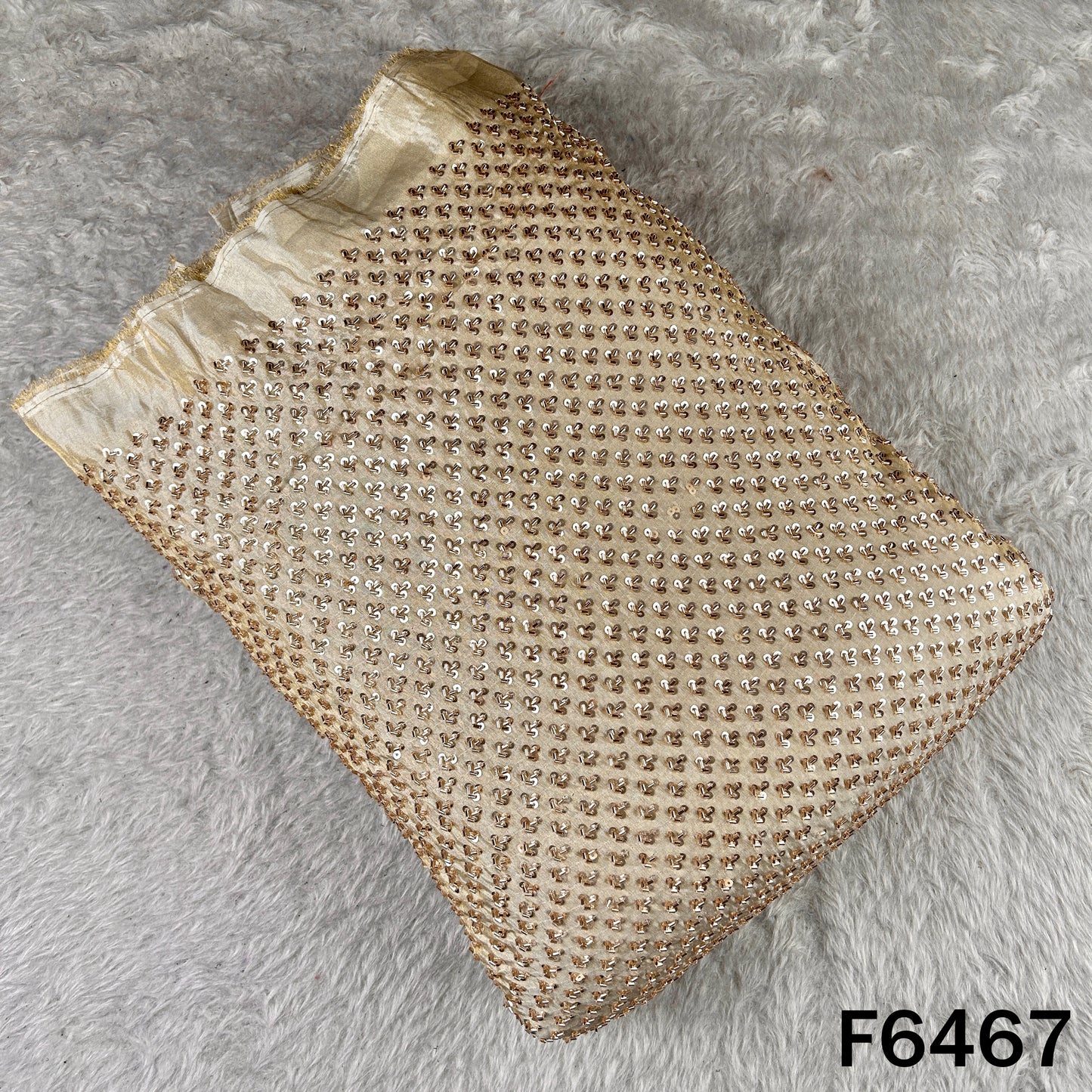 Dyeable Cut Dana Sequins Work Shimmer Tissue Fabric - F6467