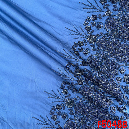 Cut Dana Thread Sequins Work Denim Fabric-F5048