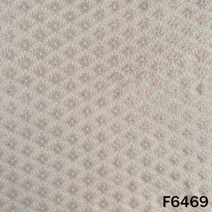 Dyeable Thread Sequins Embroidered Georgette Fabric - F6469