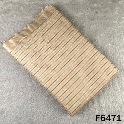 Dyeable Thread Embroidered Pure Monga Silk Fabric - F6471