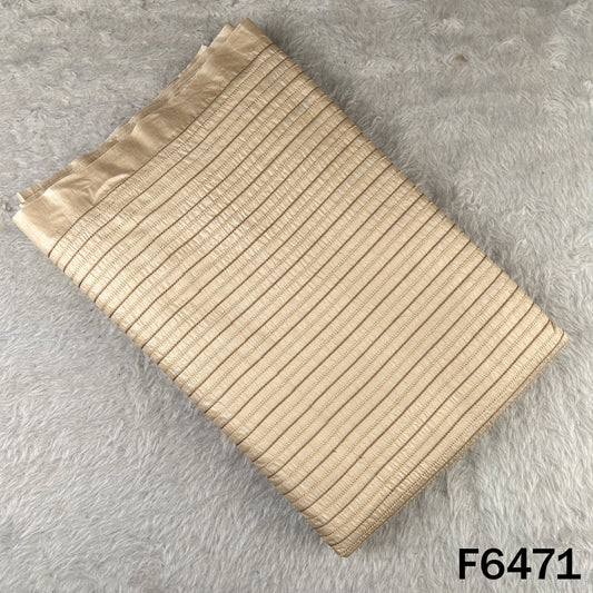 Dyeable Thread Embroidered Pure Monga Silk Fabric - F6471