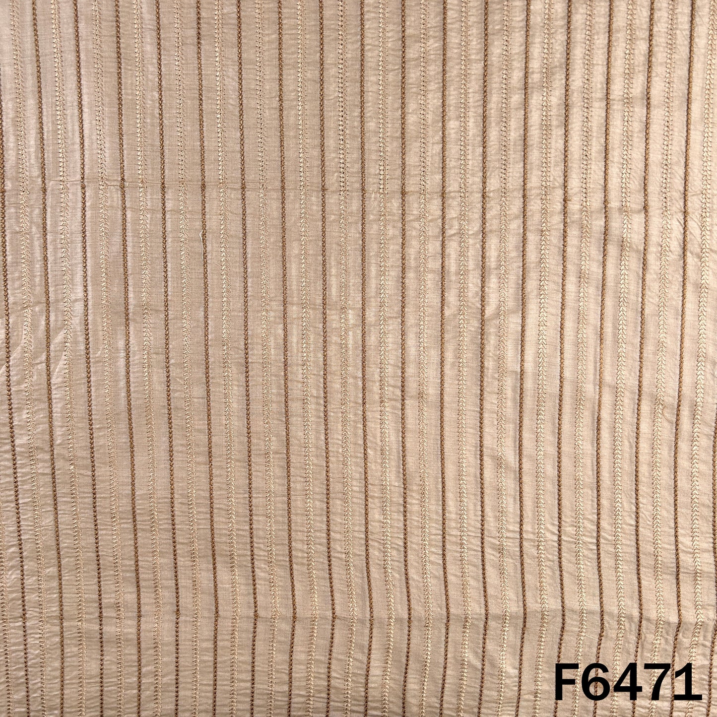 Dyeable Thread Embroidered Pure Monga Silk Fabric - F6471