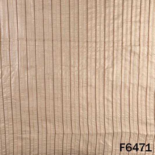 Dyeable Thread Embroidered Pure Monga Silk Fabric - F6471