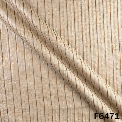 Dyeable Thread Embroidered Pure Monga Silk Fabric - F6471