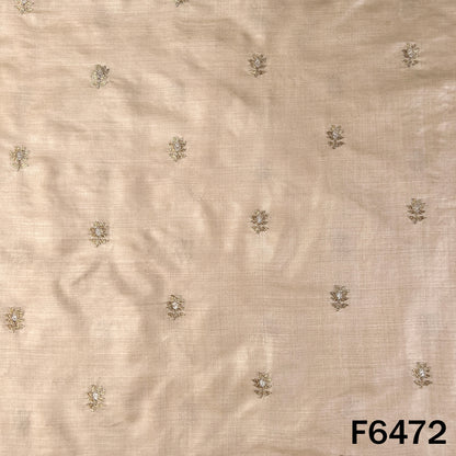 Dyeable Zari Work Pure Monga Silk Fabric - F6472