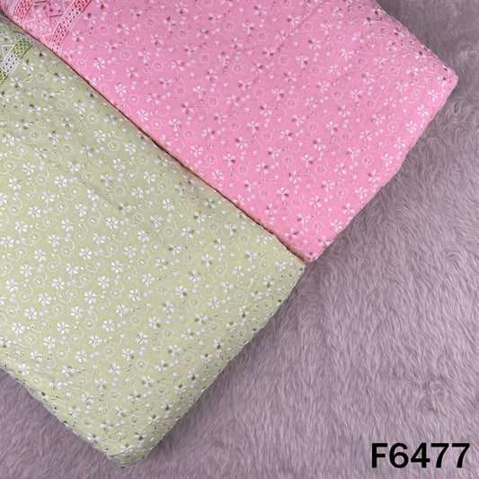 Thread Embroidered Cotton Fabric - F6477