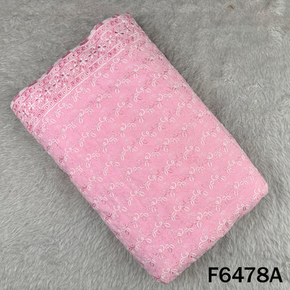 Thread Embroidered Cotton Fabric - F6478