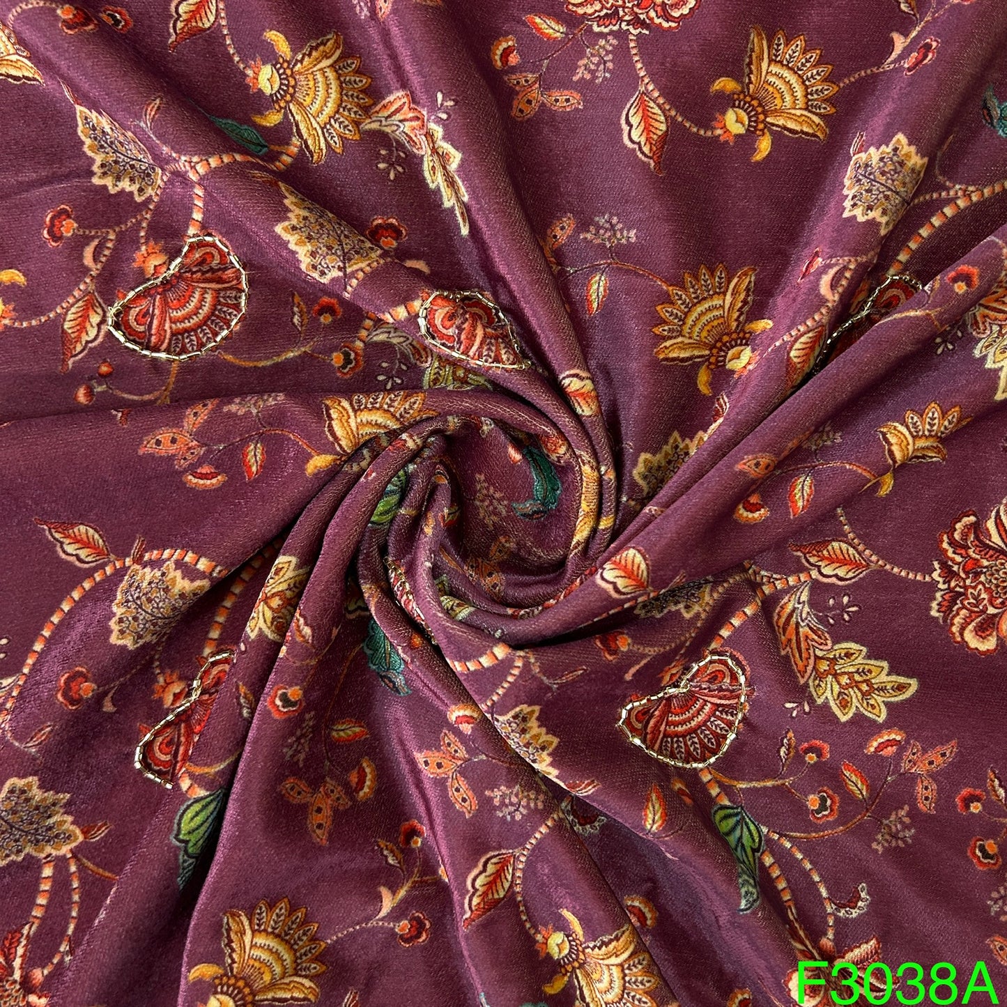 Printed Velvet Fabric-F3038