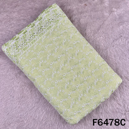 Thread Embroidered Cotton Fabric - F6478