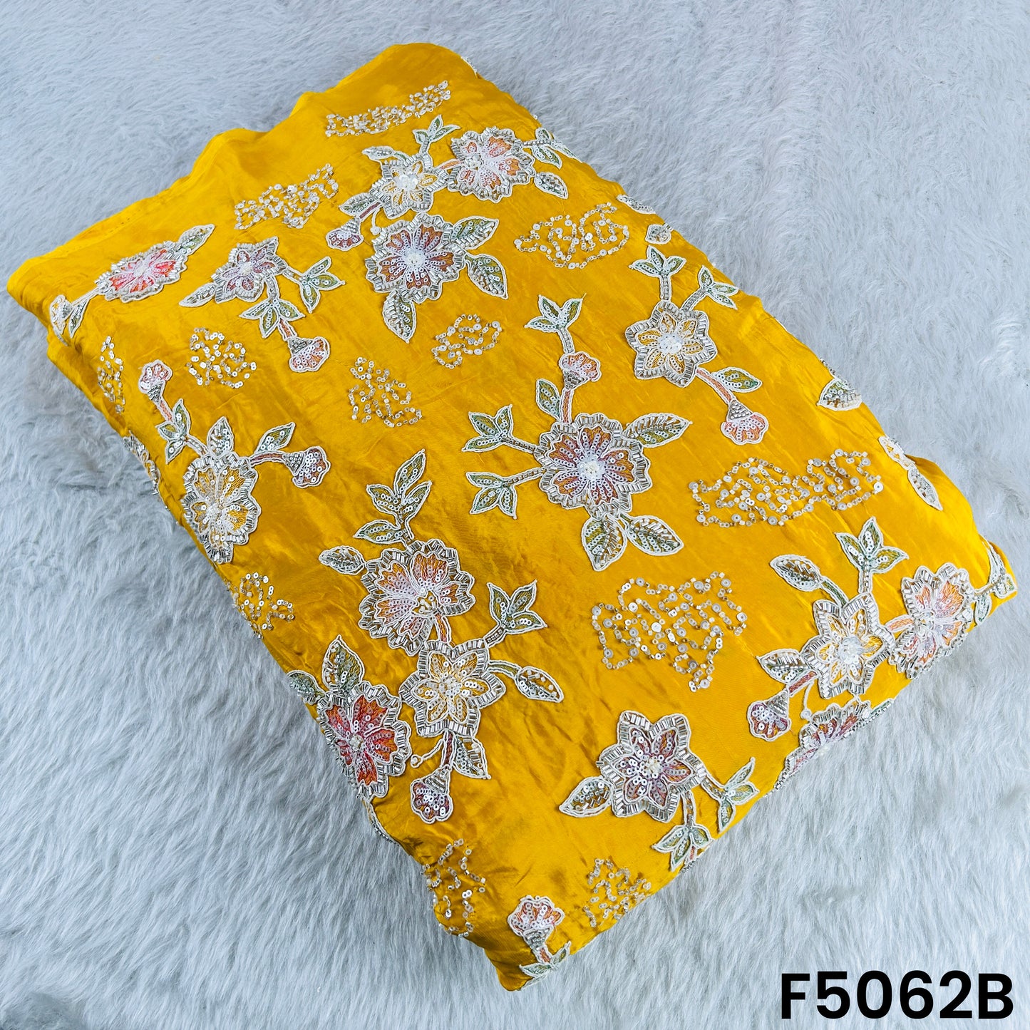 Cut Dana Thread Sequins Crepe Fabric-F5062