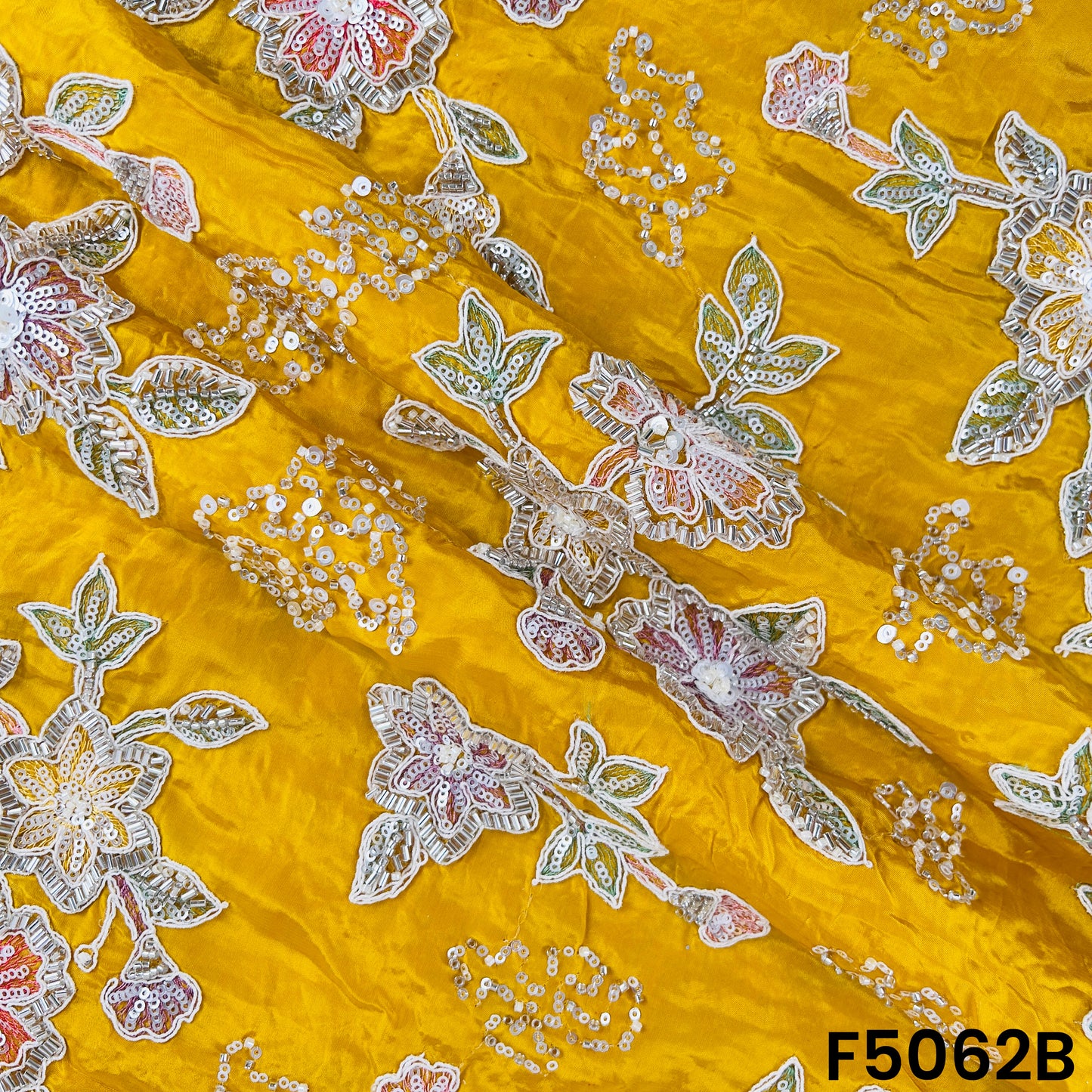 Cut Dana Thread Sequins Crepe Fabric-F5062