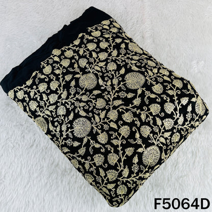 Zari Sequins Embroidered Georgette Fabric-F5064