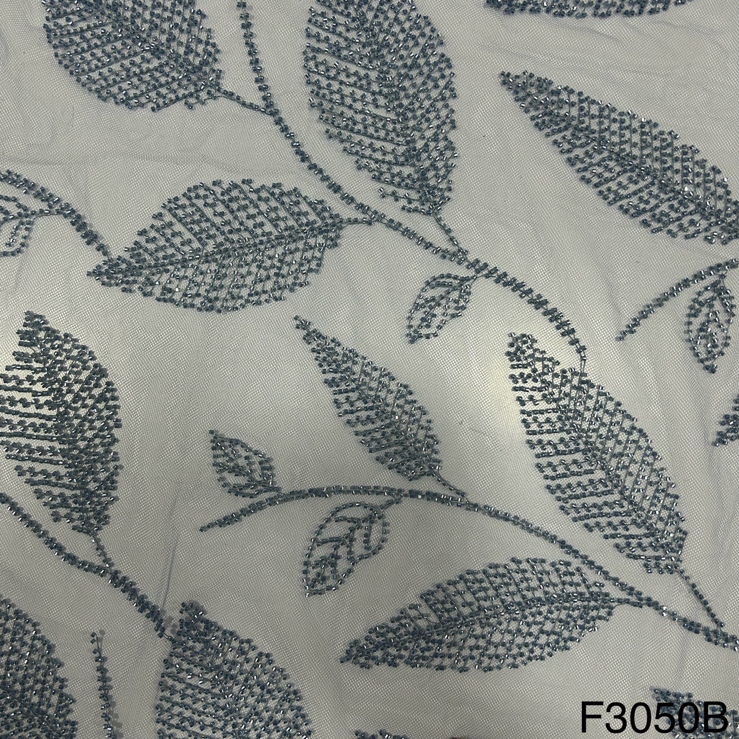 Cut Dana Work Embroidered Net Fabric -F3050