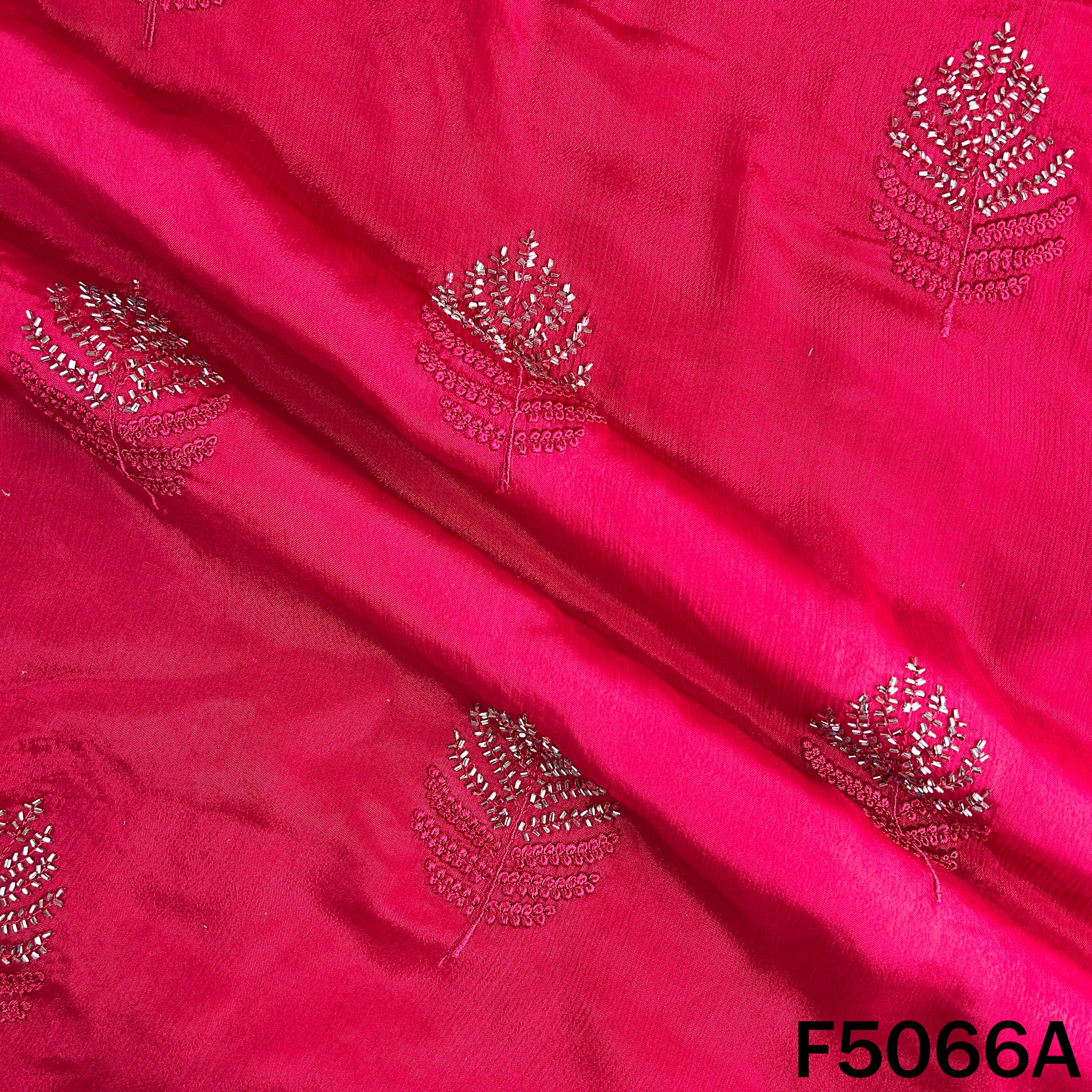 Cut Dana Thread Work Chinnon Chiffon Fabric-F5066 – Fabricroot