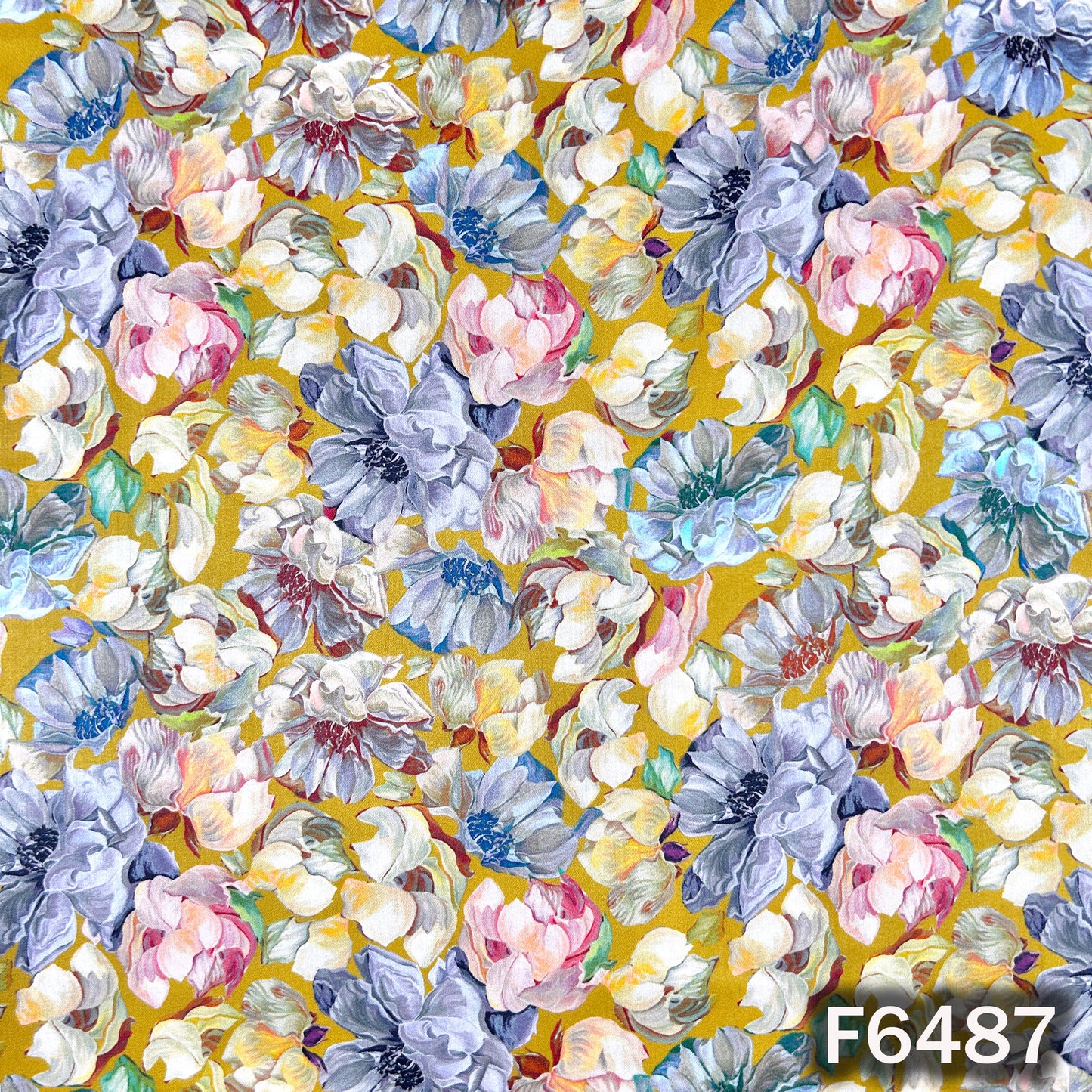 Digital Print Glace Cotton Fabric - F6487