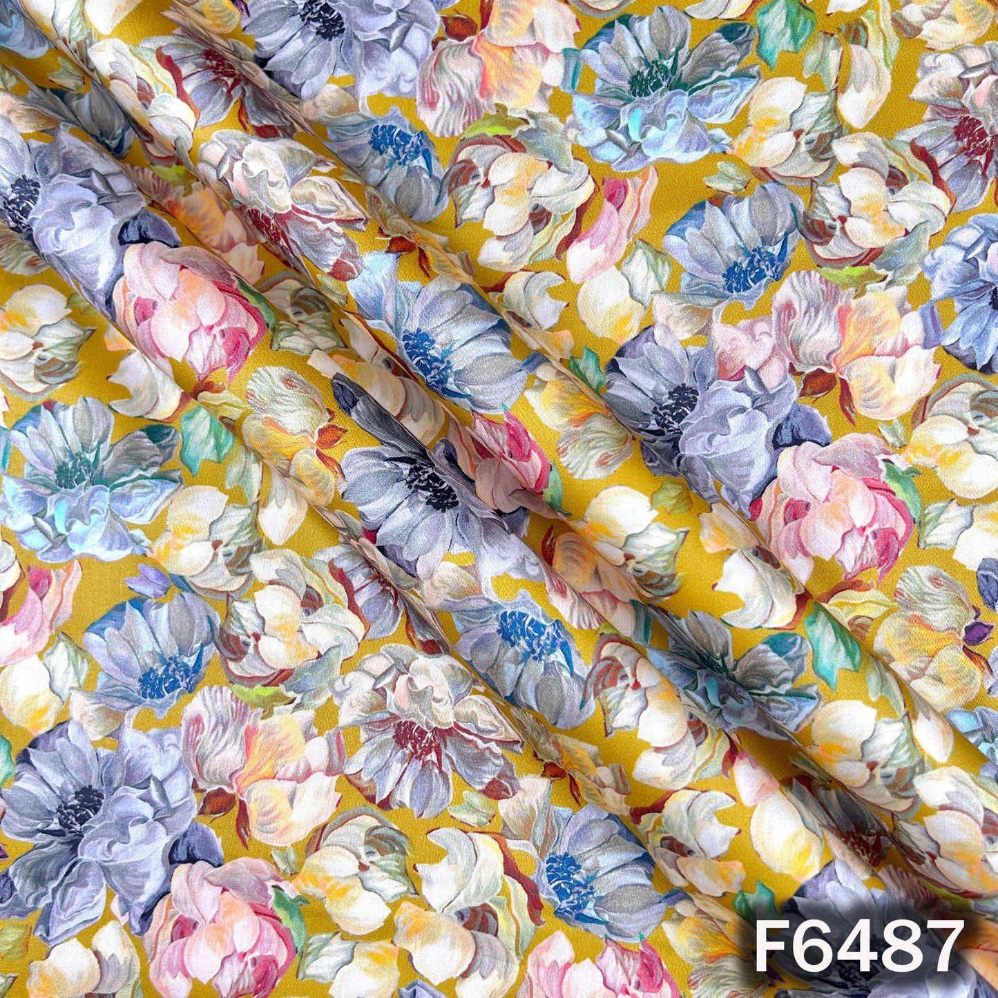 Digital Print Glace Cotton Fabric - F6487