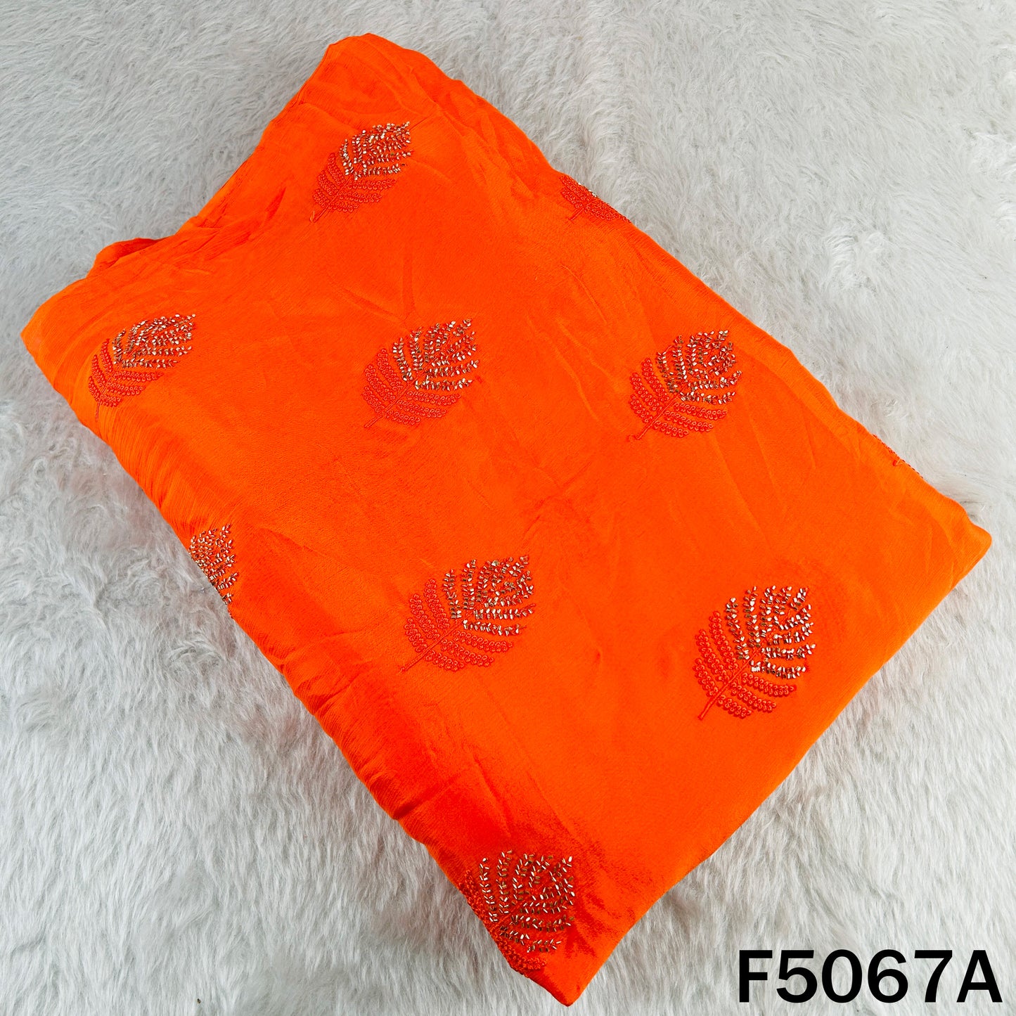 Cut Dana Thread Work Chinnon Chiffon Fabric-F5067