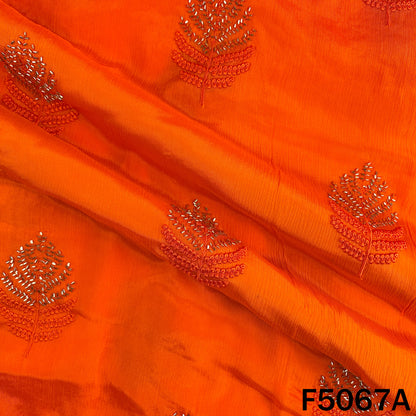 Cut Dana Thread Work Chinnon Chiffon Fabric-F5067