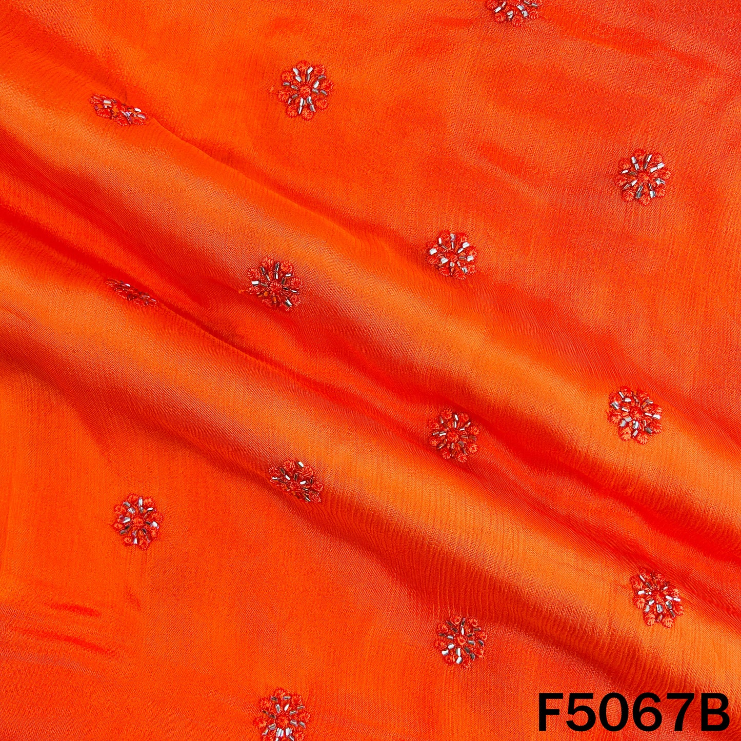 Cut Dana Thread Work Chinnon Chiffon Fabric-F5067