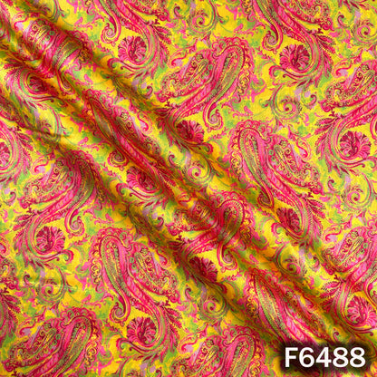 Digital Print Glace Cotton Fabric - F6488