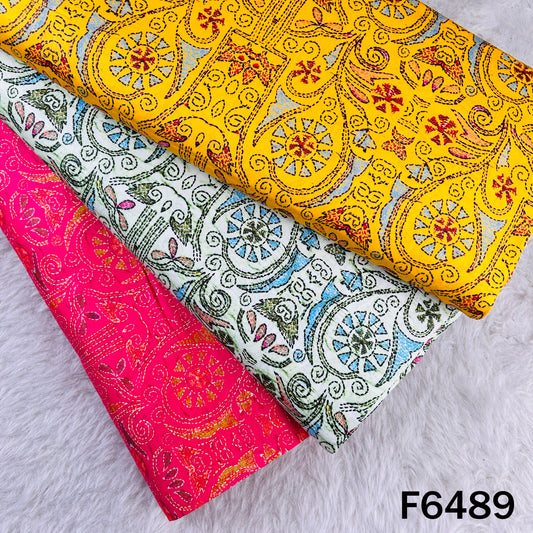 Digital Print Glace Cotton Fabric - F6489