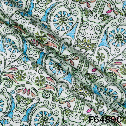 Digital Print Glace Cotton Fabric - F6489