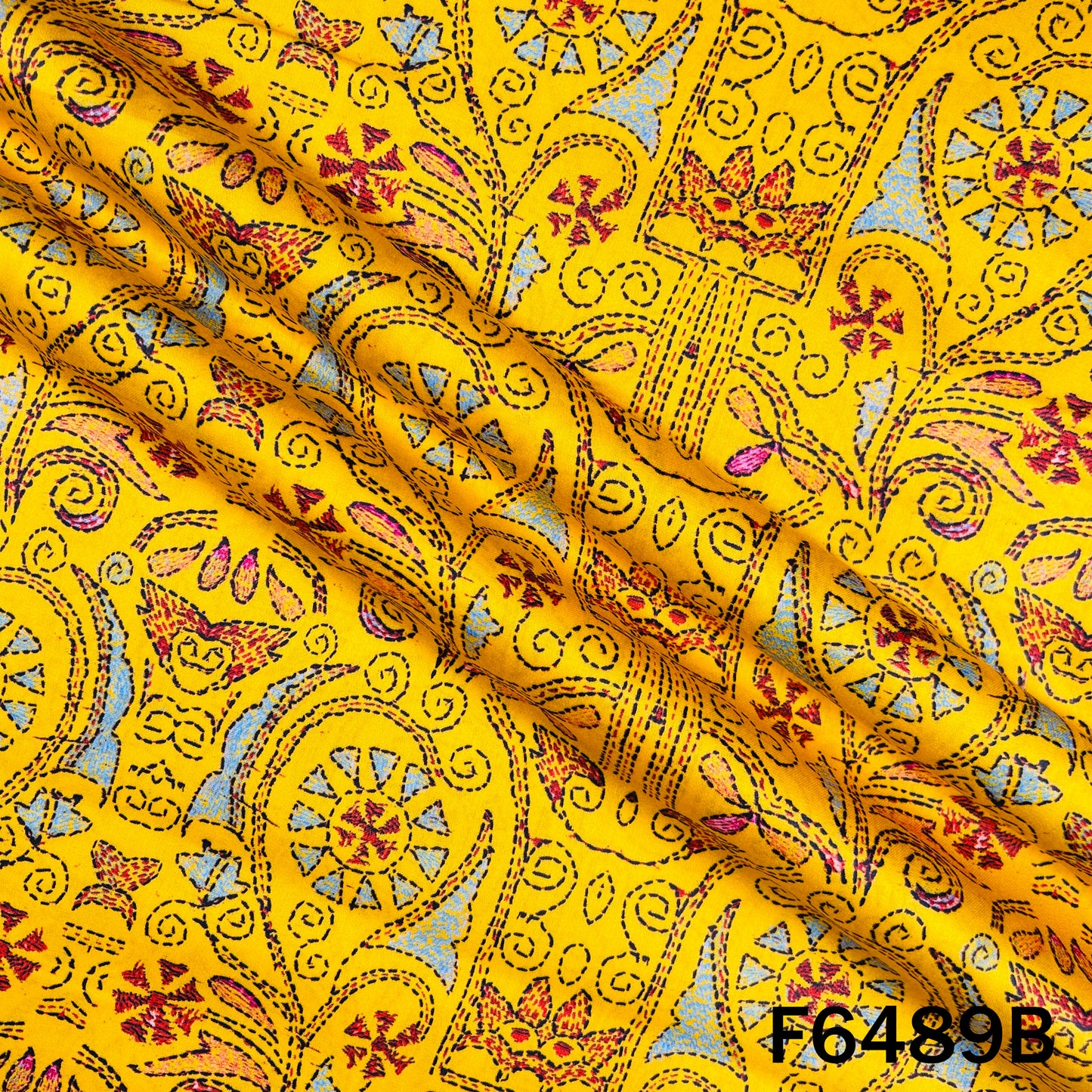 Digital Print Glace Cotton Fabric - F6489