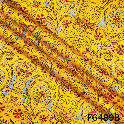 Digital Print Glace Cotton Fabric - F6489