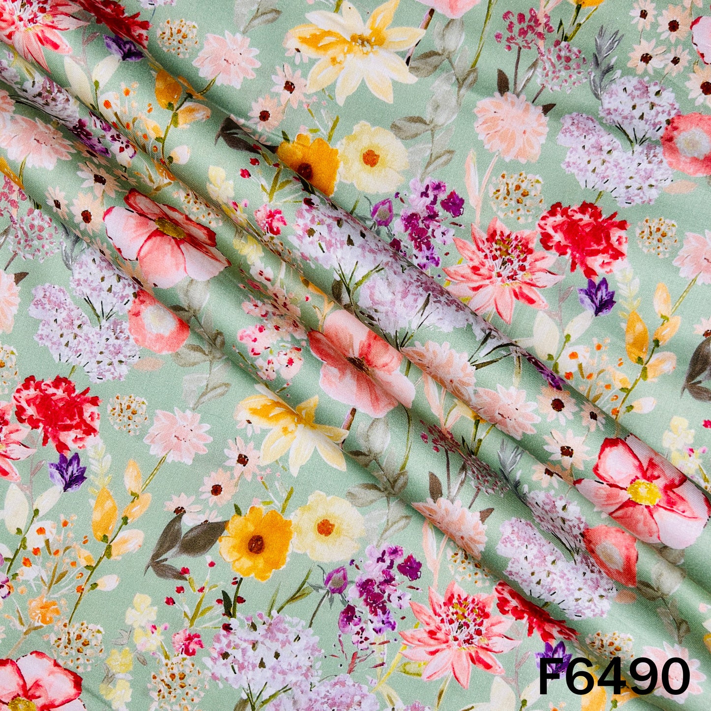 Digital Print Glace Cotton Fabric - F6490