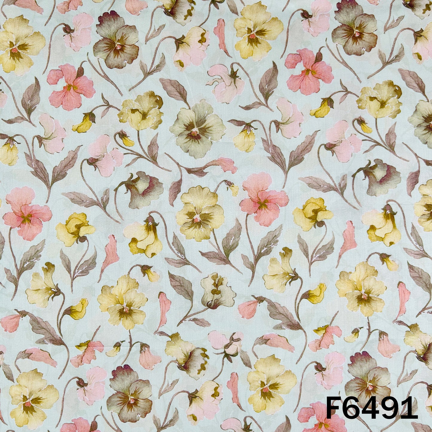 Digital Print Glaze Cotton Fabric - F6491