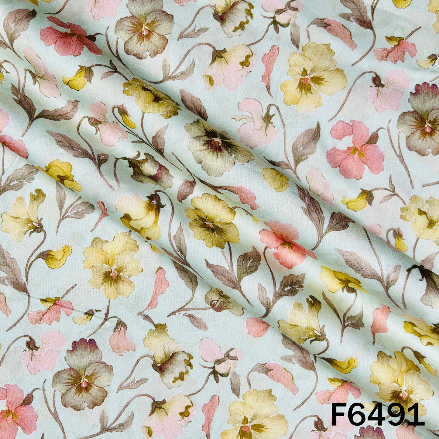 Digital Print Glaze Cotton Fabric - F6491