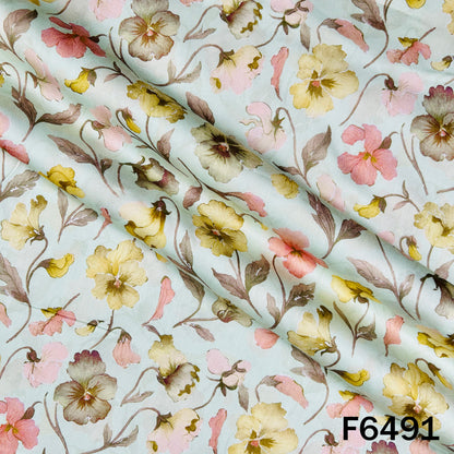 Digital Print Glaze Cotton Fabric - F6491