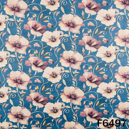 Digital Print Glaze Cotton Fabric - F6497
