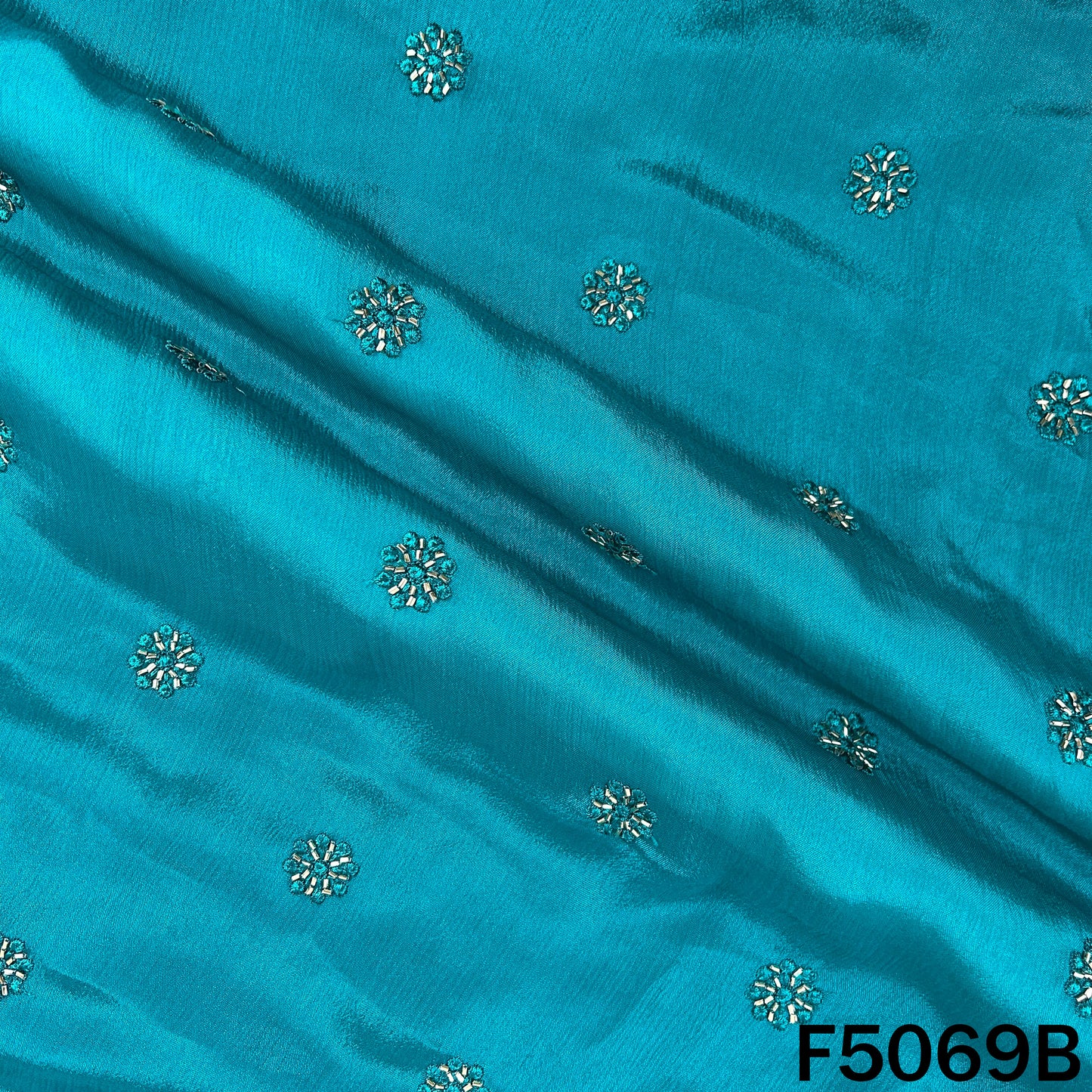 Cut Dana Thread Work Chinnon Chiffon Fabric-F5069