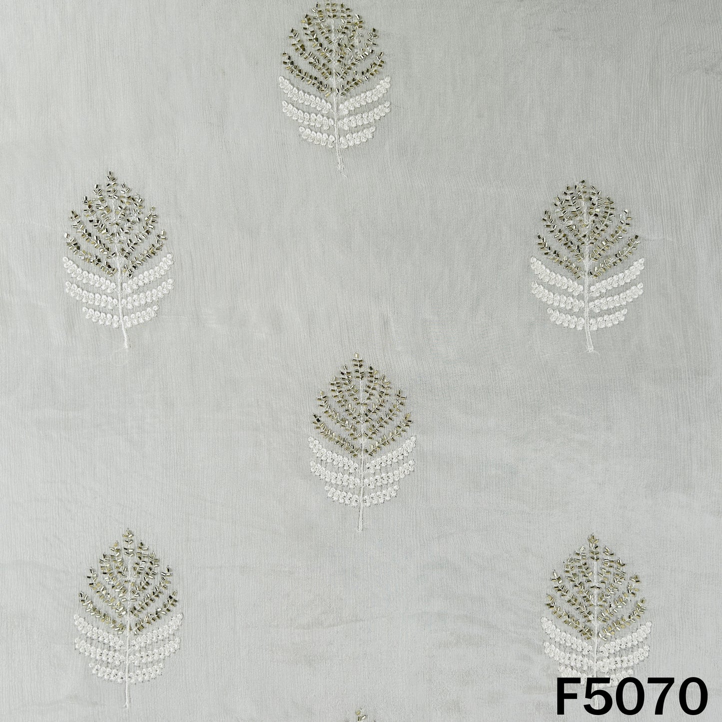 Dyeable Cut Dana Thread Work Chinnon Chiffon Fabric-F5070