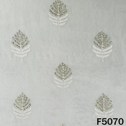 Dyeable Cut Dana Thread Work Chinnon Chiffon Fabric-F5070