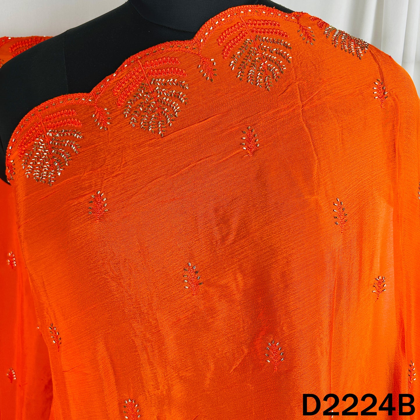 Cut Dana Thread Work Chinon Chiffon Dupatta-D2224
