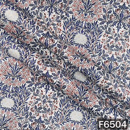Digital Print Linen Cotton Fabric - F6504