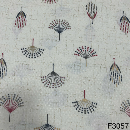 Foil Printed Rayon Cotton Fabric-F3057