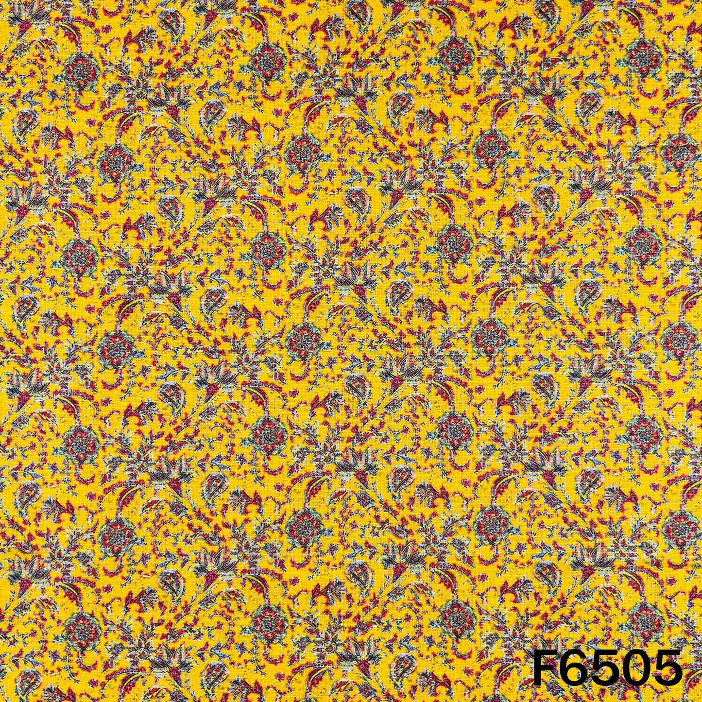 Digital Print Linen Cotton Fabric - F6505