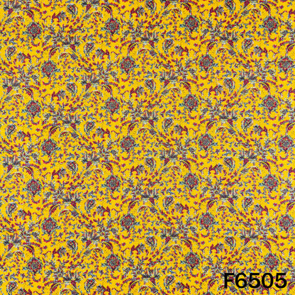Digital Print Linen Cotton Fabric - F6505