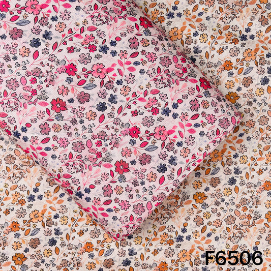 Digital Print Linen Cotton Fabric - F6506
