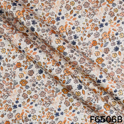 Digital Print Linen Cotton Fabric - F6506