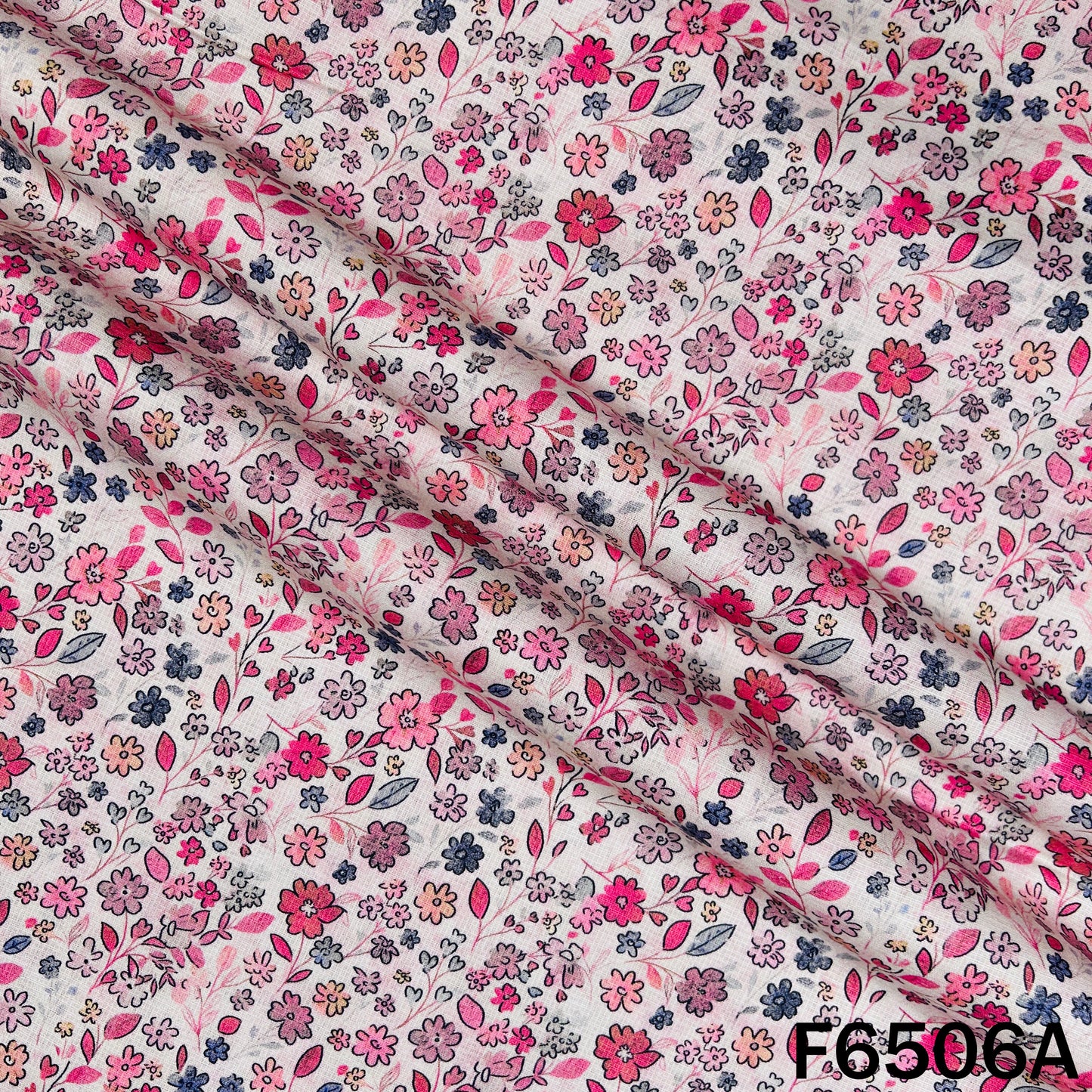 Digital Print Linen Cotton Fabric - F6506