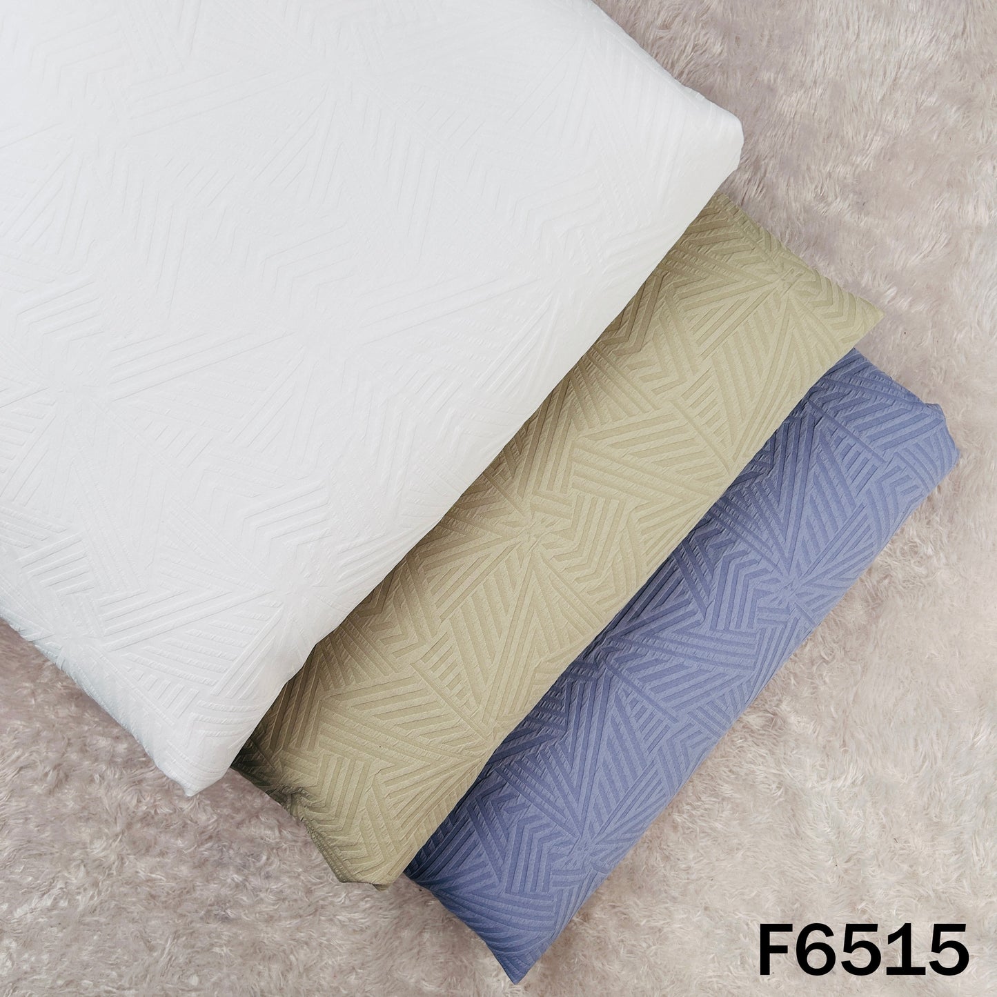 Self Jacquard Slub Crepe Fabric - F6515