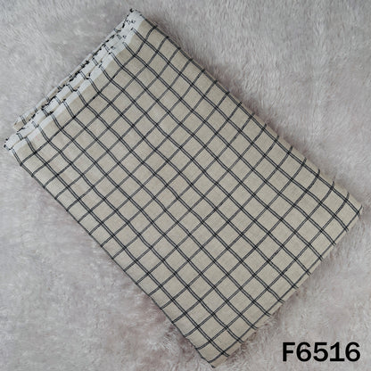 Check Weave linen Cotton Fabric - F6516